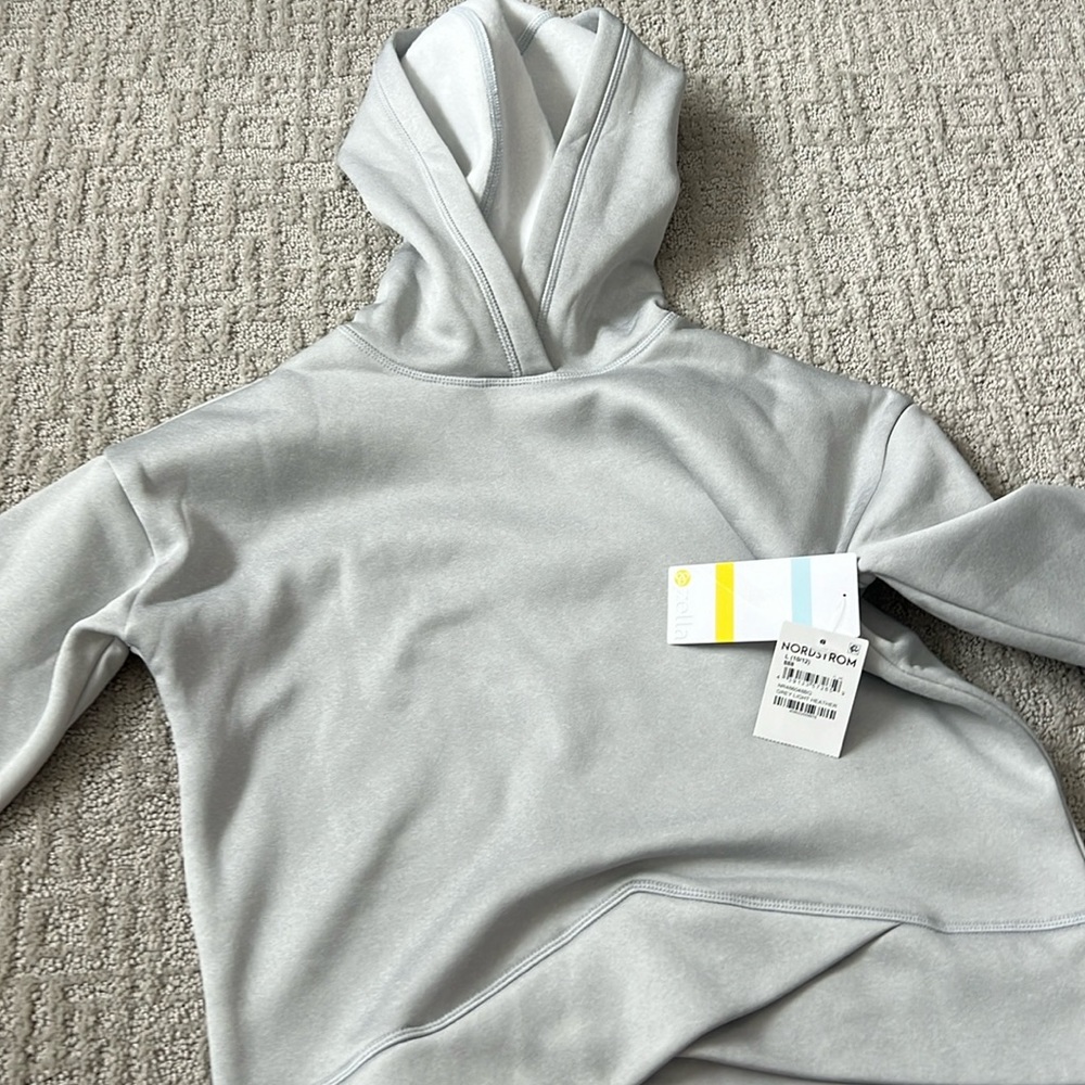 Zella grey light heather crossover waist hoodie